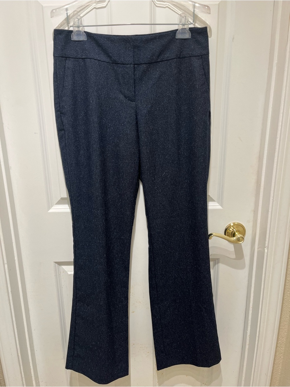 NWOT Ann Taylor Navy Blue Flecked Trousers Size 4
